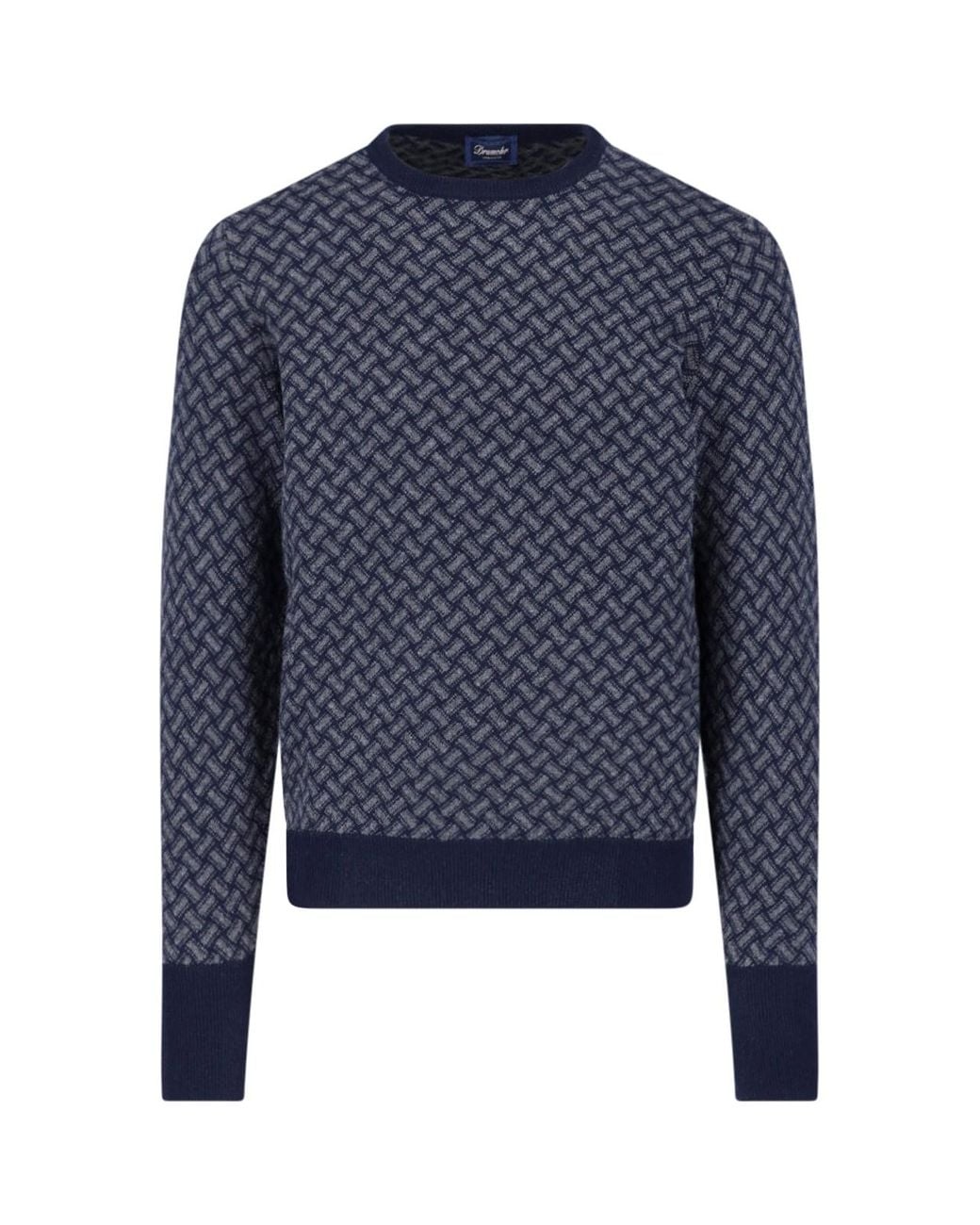 Drumohr Blue “Razor Blade” Sweater for men
