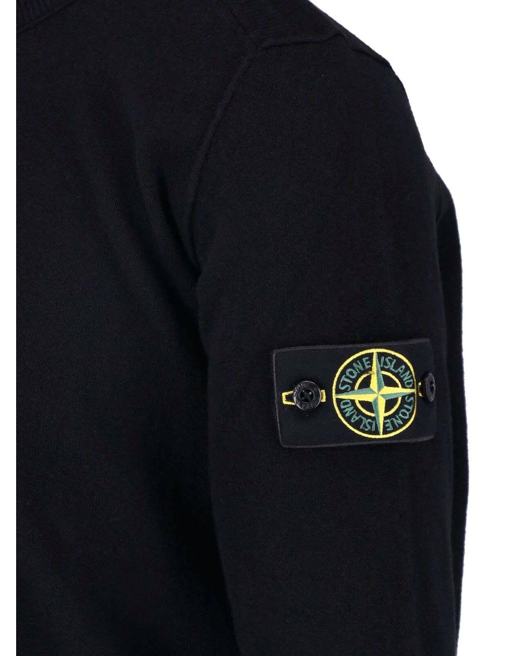 Stone Island Blue Virgin Wool Sweater for men