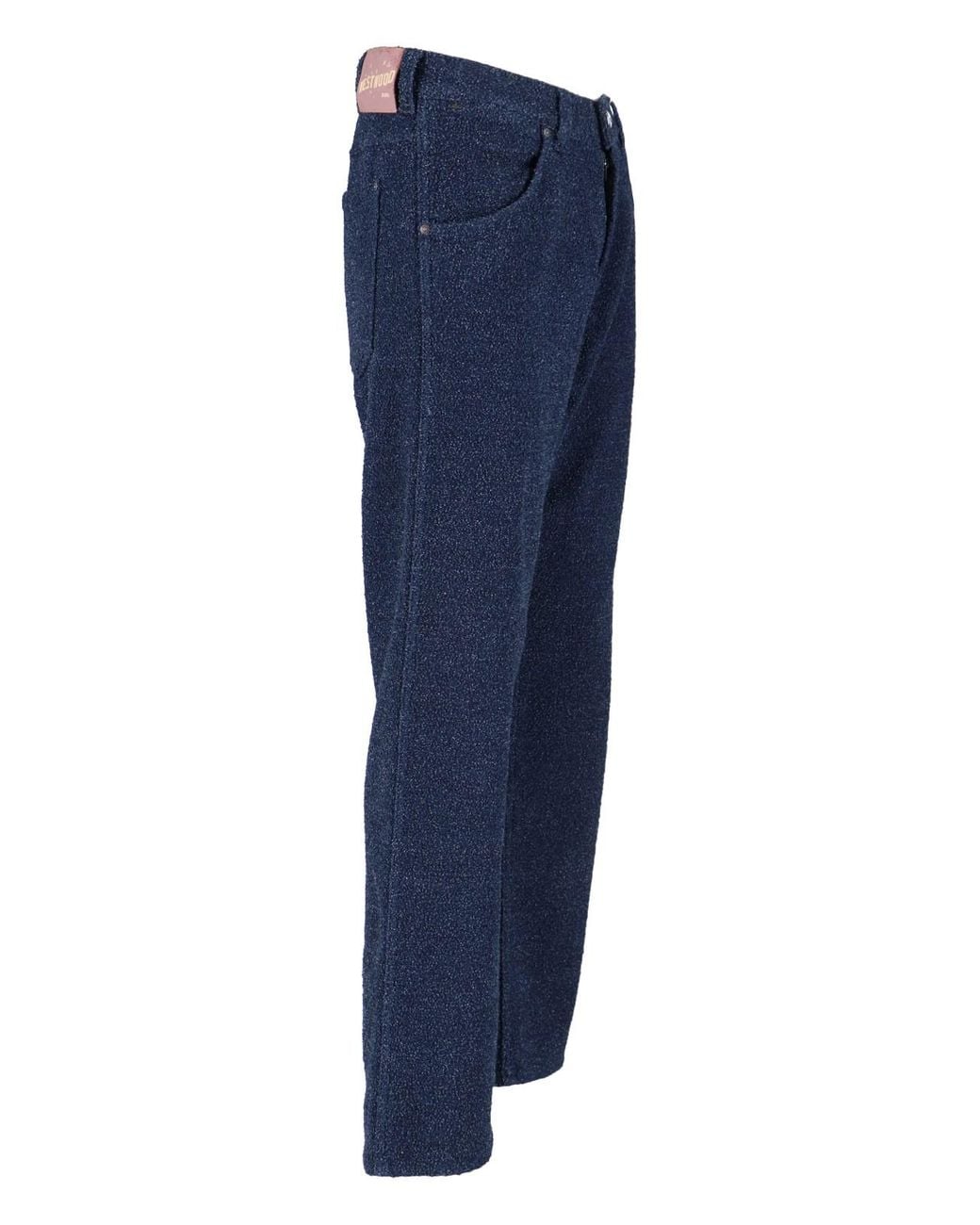 Vivienne Westwood Blue Straight-Leg Trousers With Textured Fabric for men