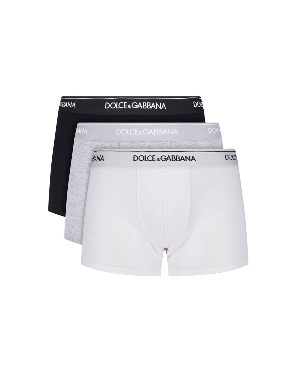 Dolce & Gabbana White Three-Pack Cotton Boxer Briefs for men