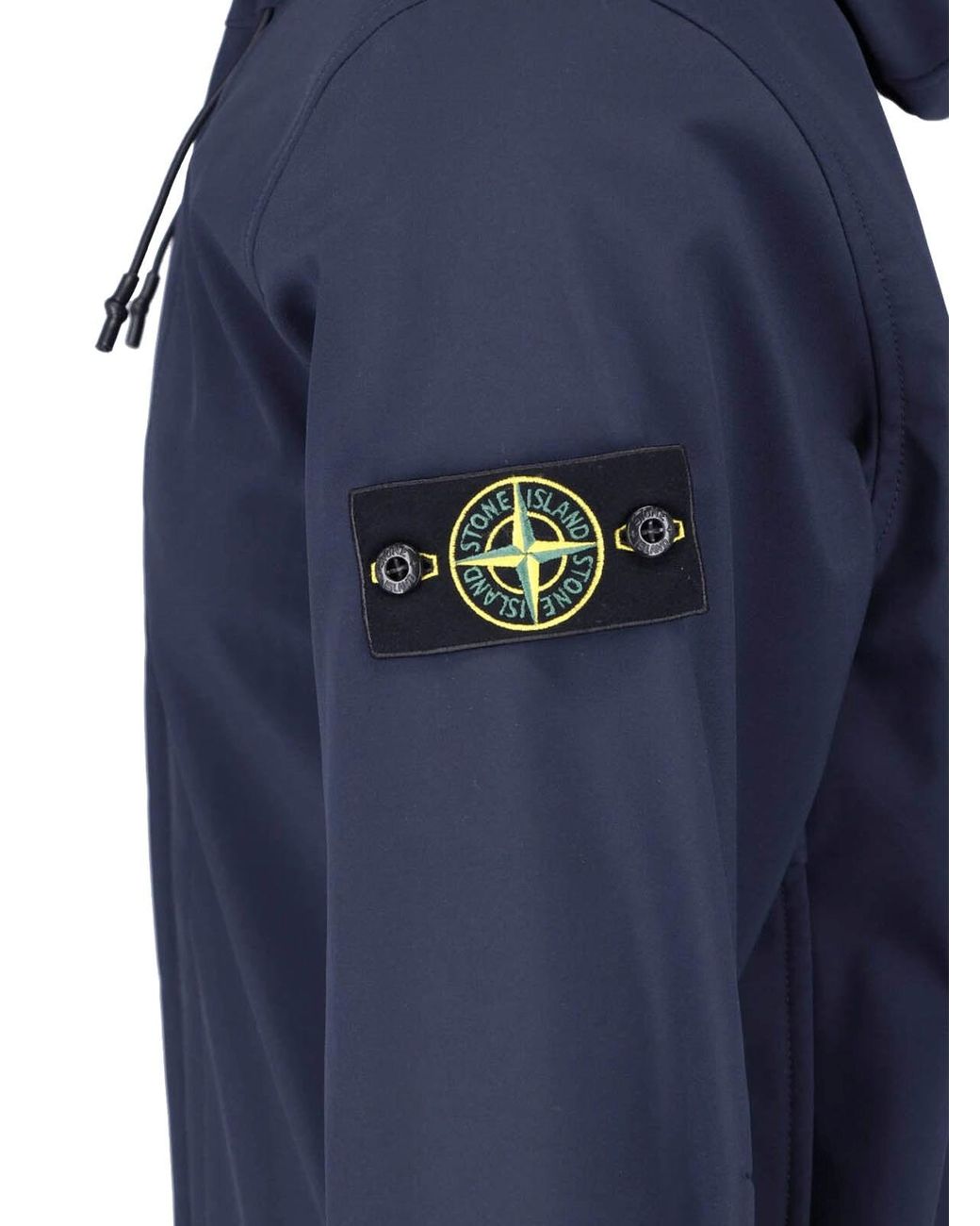Stone Island Blue Hooded Jacket for men