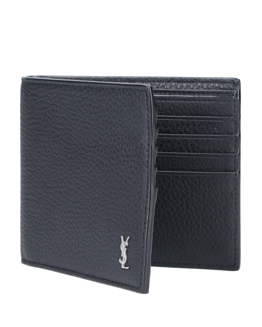 Saint Laurent Blue "Tiny Cassandre East/West" Wallet for men