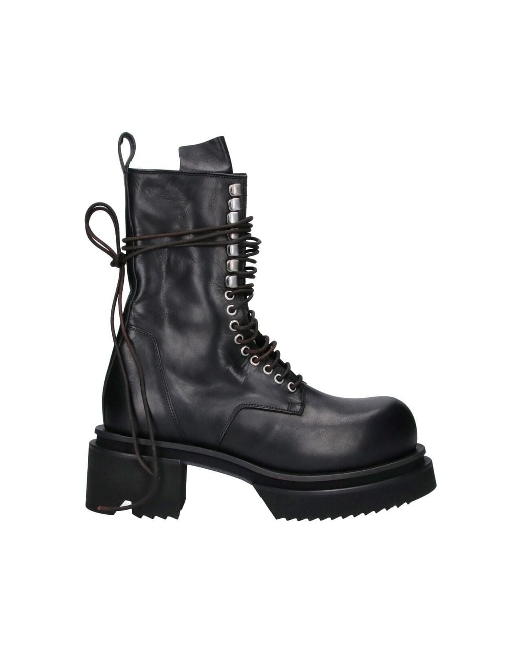 Rick Owens Black “Bogun Lace-Up” Boots for men