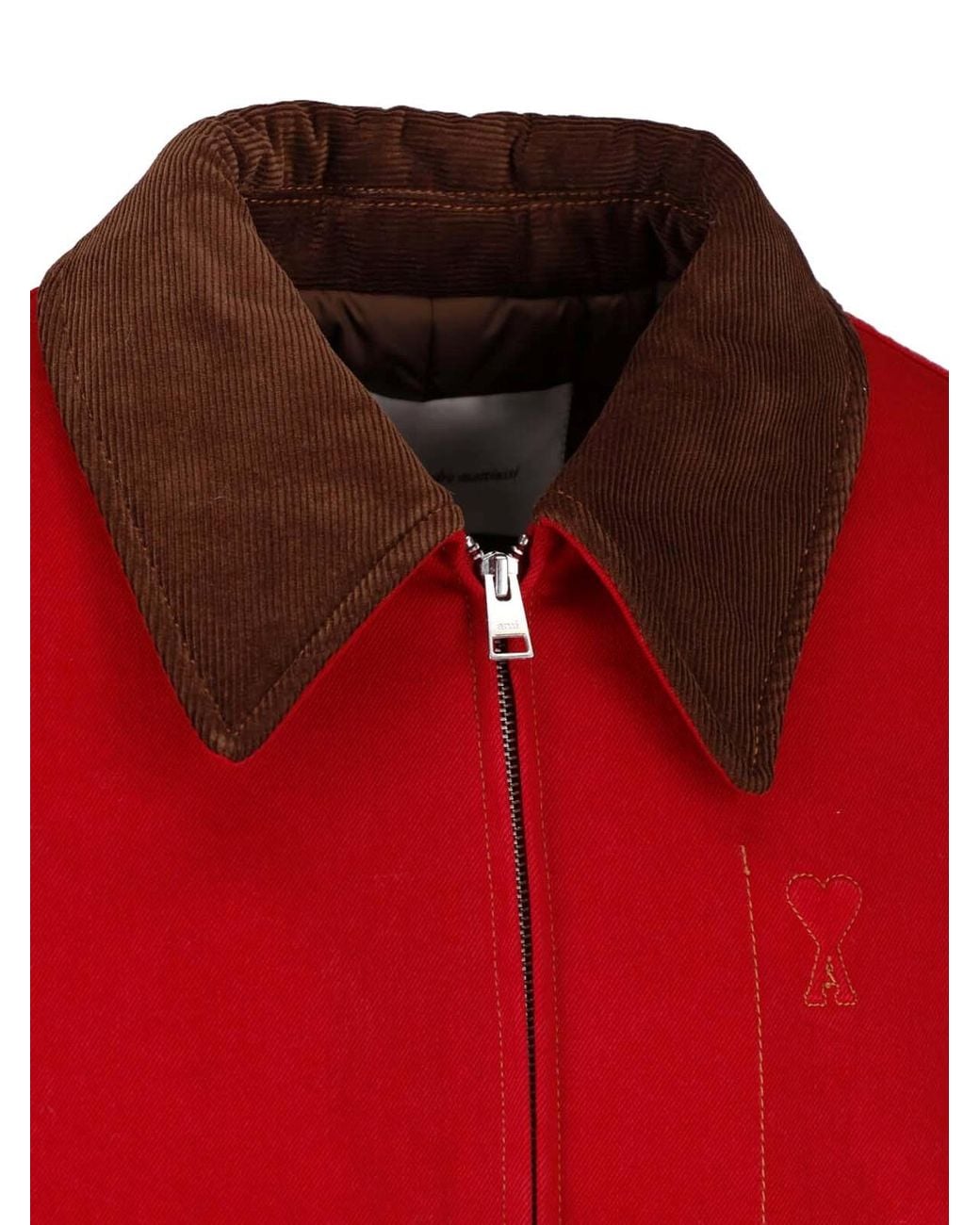 Giacca Zip di AMI in Red da Uomo