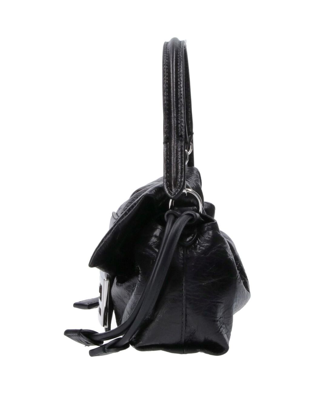 Fendi Black Small Shoulder Bag "Baguette Soft"