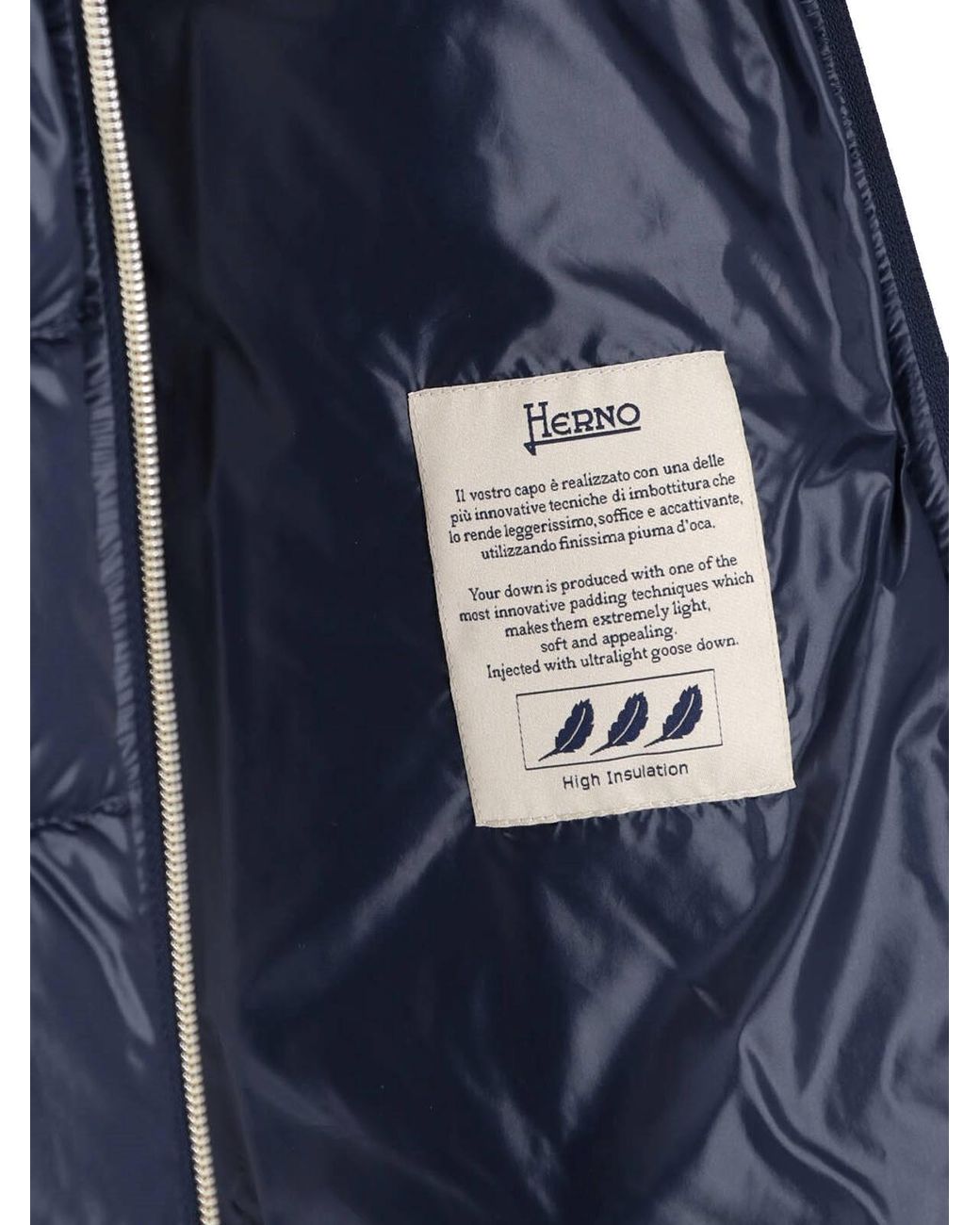 Herno Blue Cleofe Waterproof Down Jacket