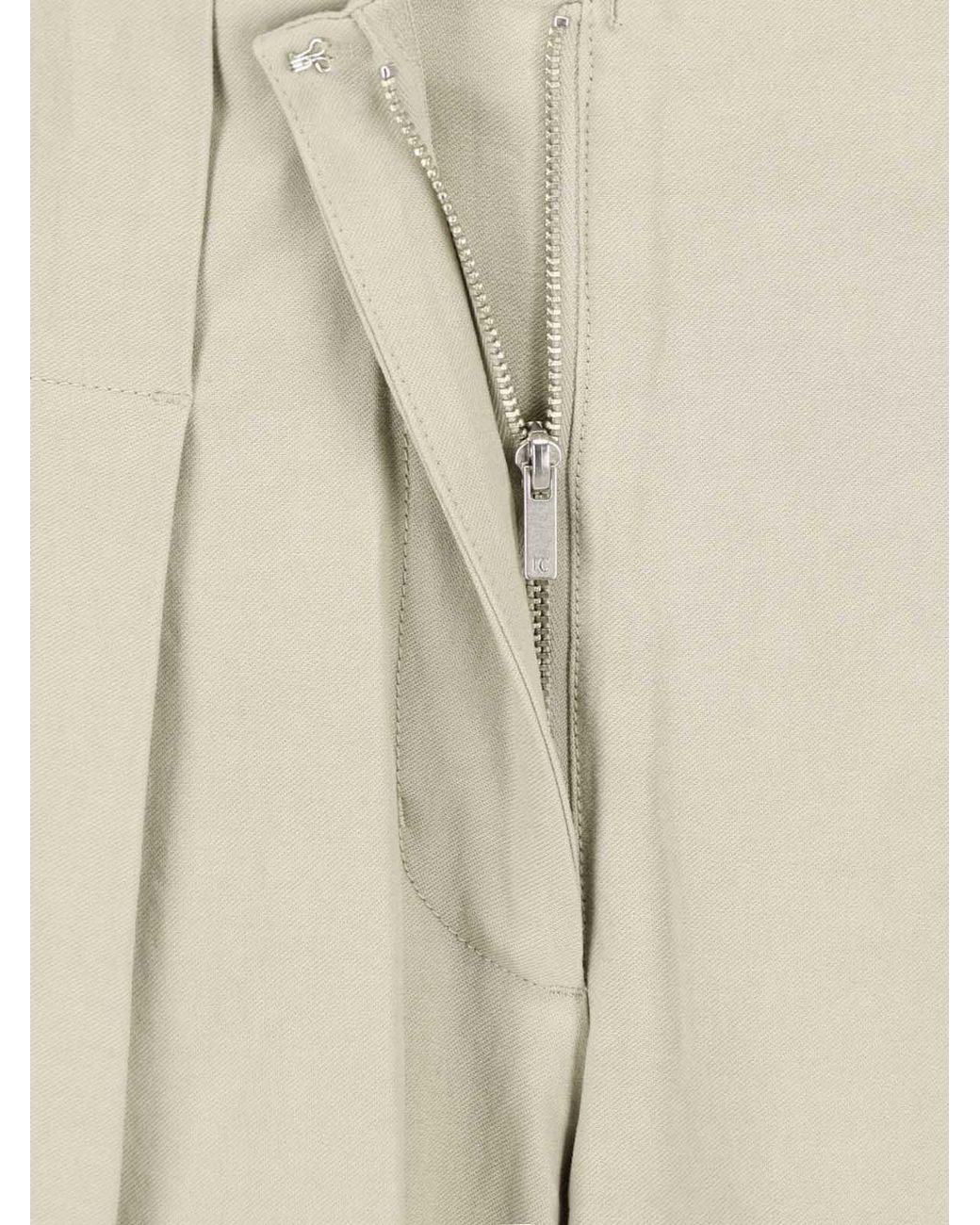 Low Classic Natural Straight Tailored Trousers