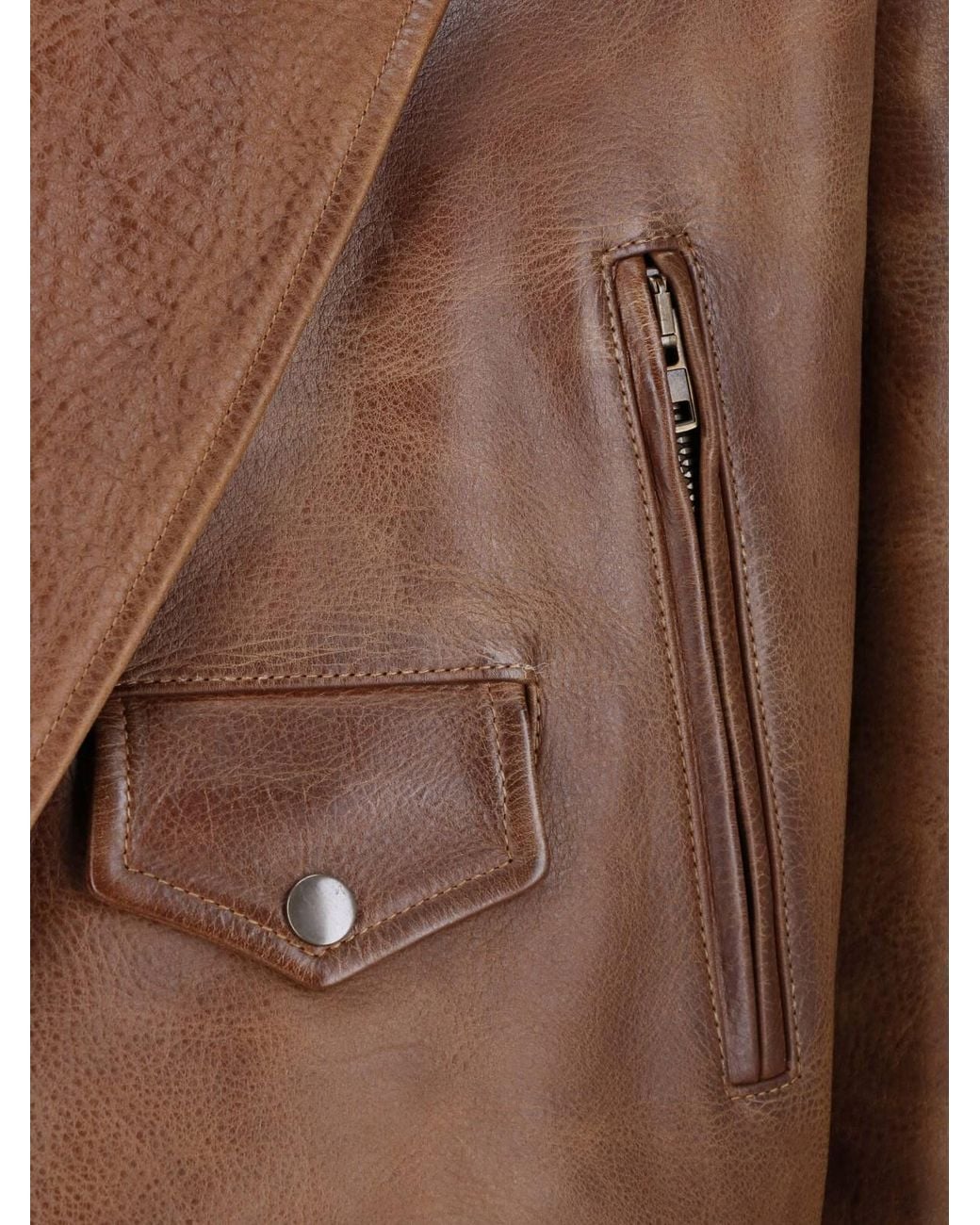 Maison Margiela Brown Calfskin Jacket for men