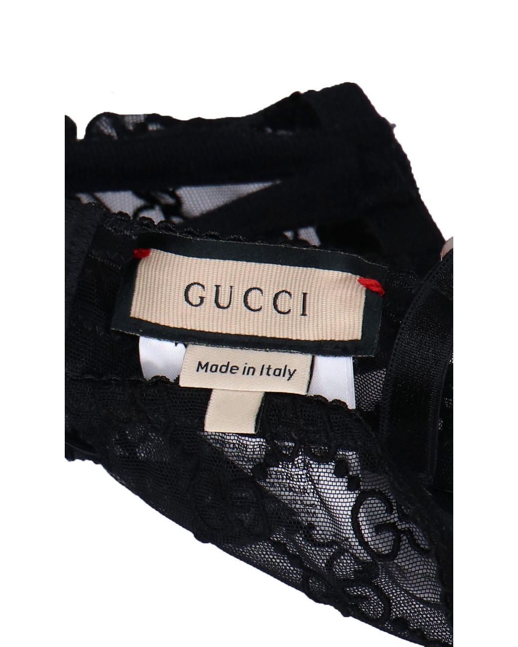 GG tulle lingerie set in black