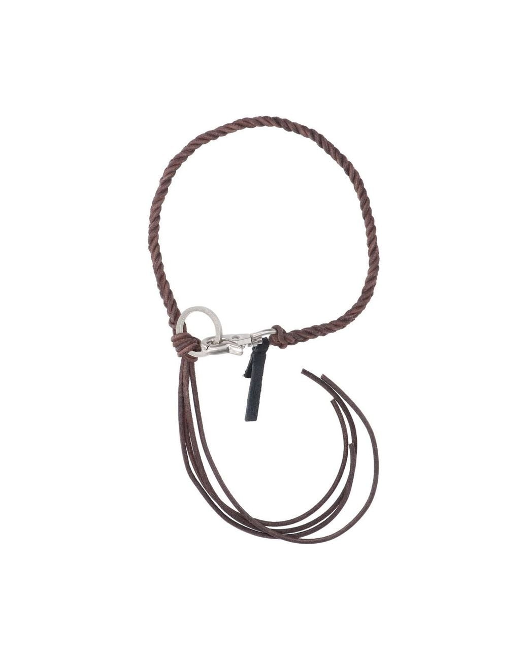 Our Legacy Brown Braided Leather Necklace