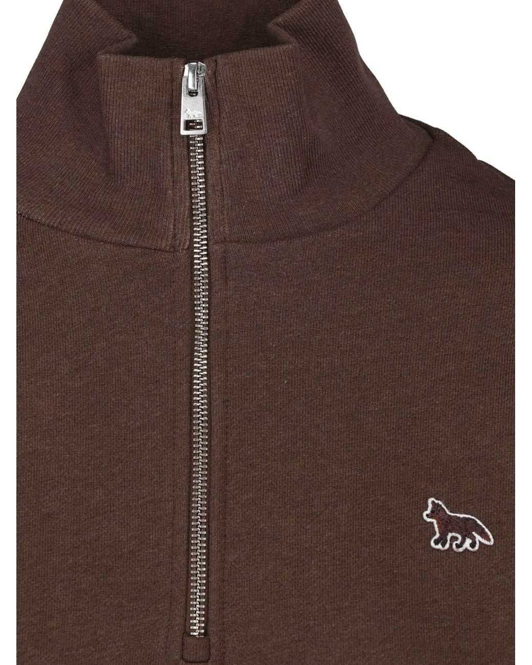 Maison Kitsuné Brown Sweatshirt “Fox”