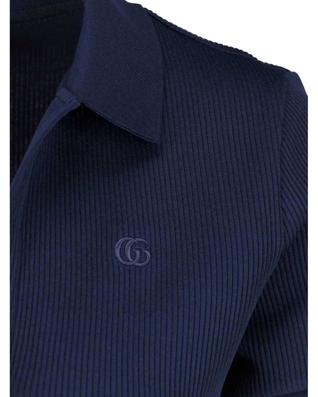 Gucci Blue Cotton Jersey Mini Dress