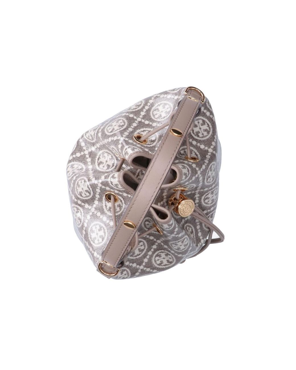 Tory Burch Gray Bucket Bag "T-Monogram"