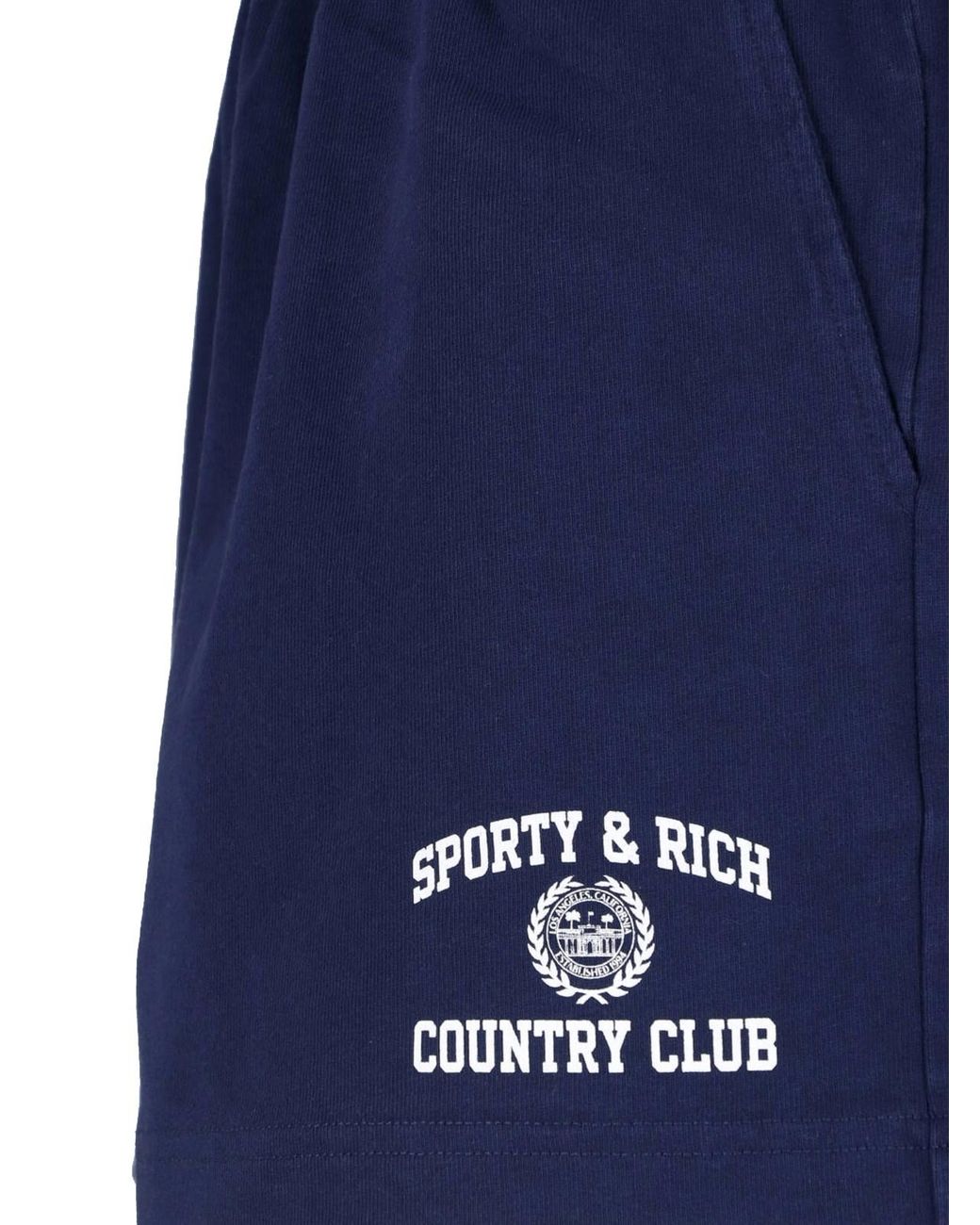 Sporty & Rich Blue Graphic Print Running Shorts