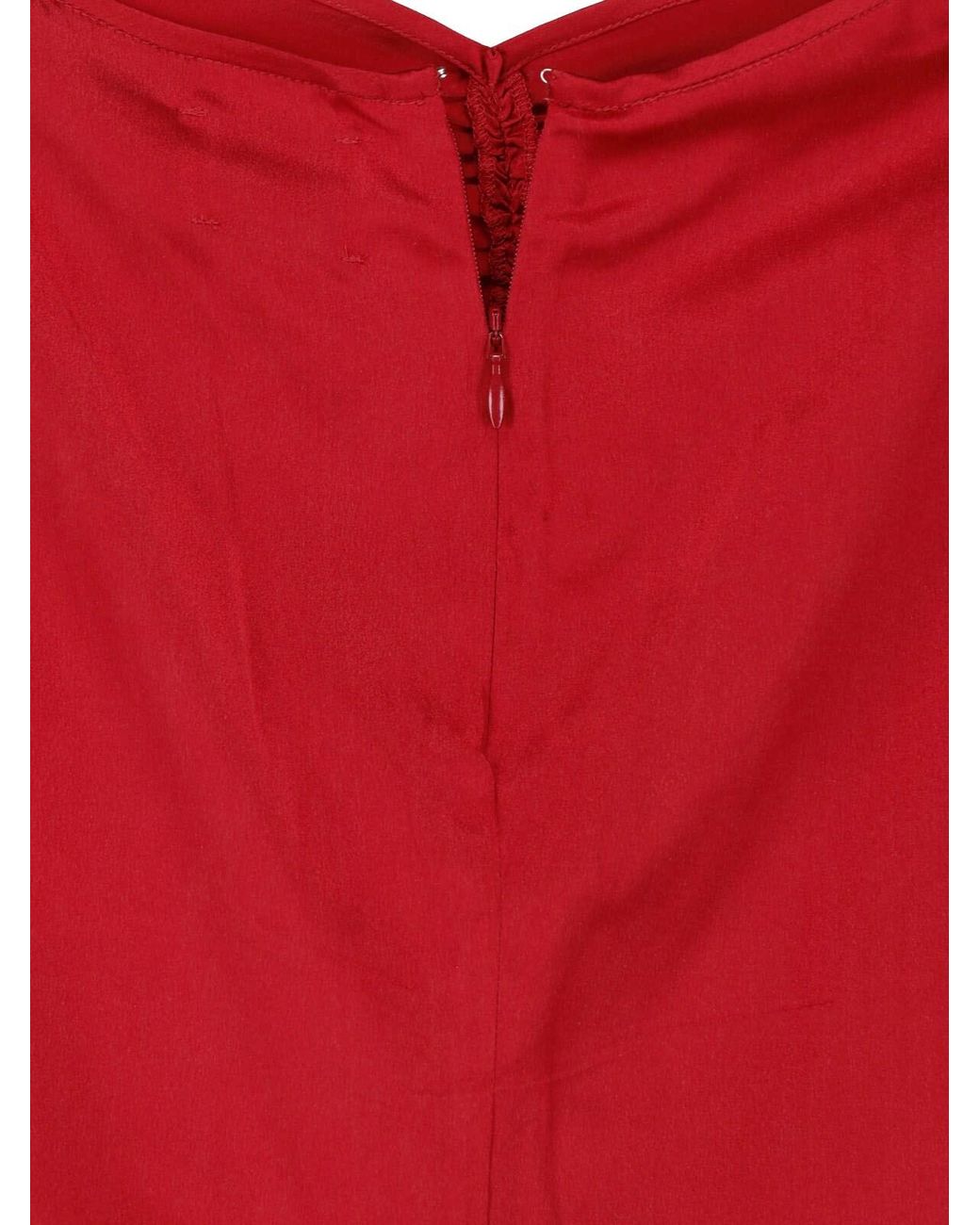 Isabel Marant Red Ruched High-Waist Maxi Skirt