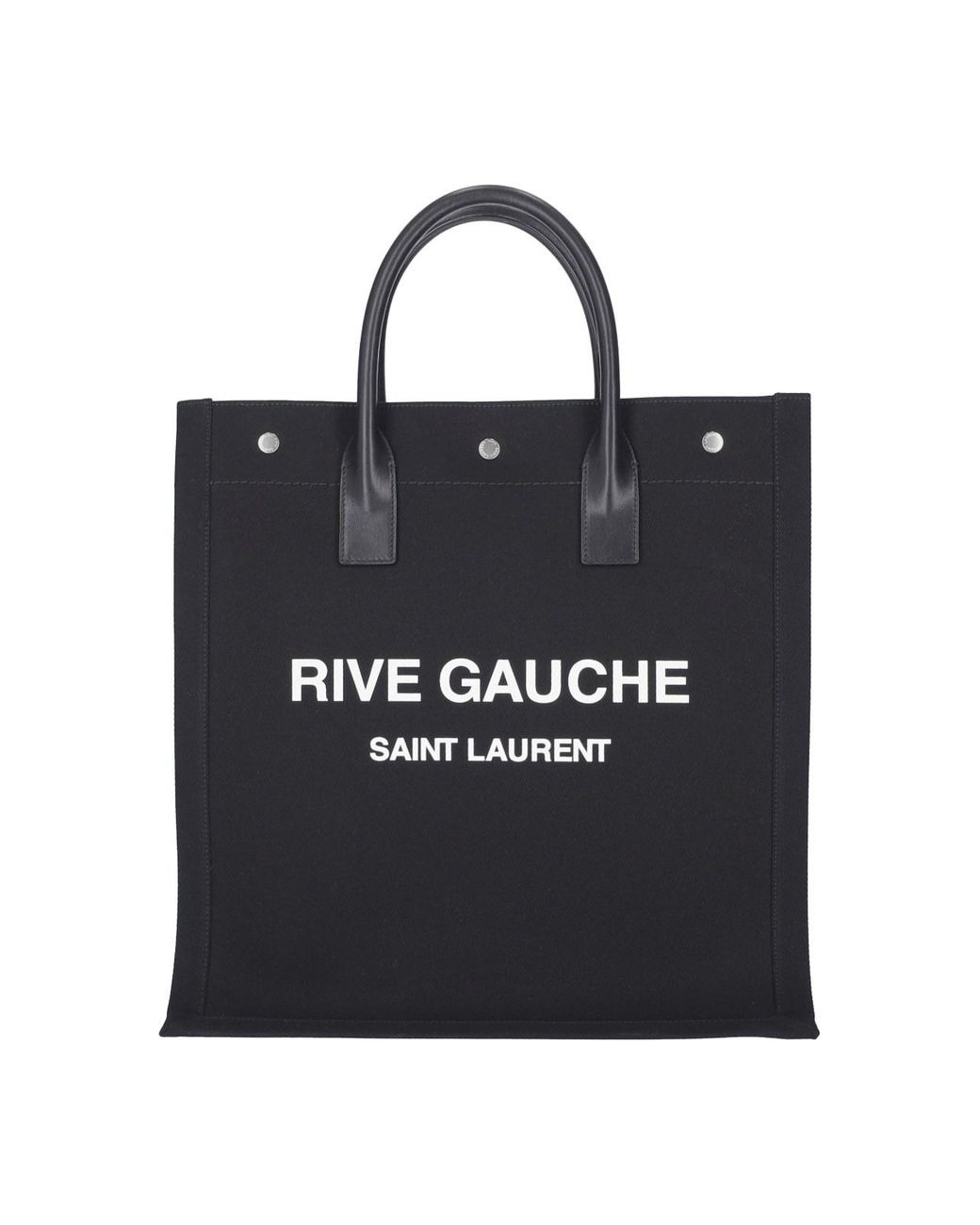 Saint Laurent Black "Rive Gauche" Tote Bag for men