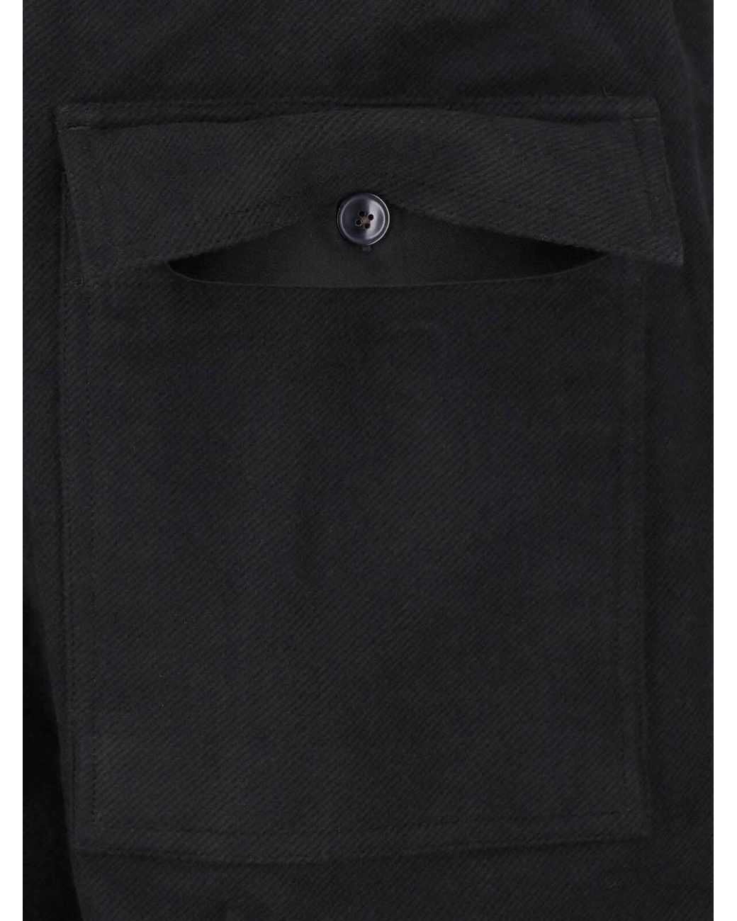 Rick Owens Black Straight Cotton Pants for men