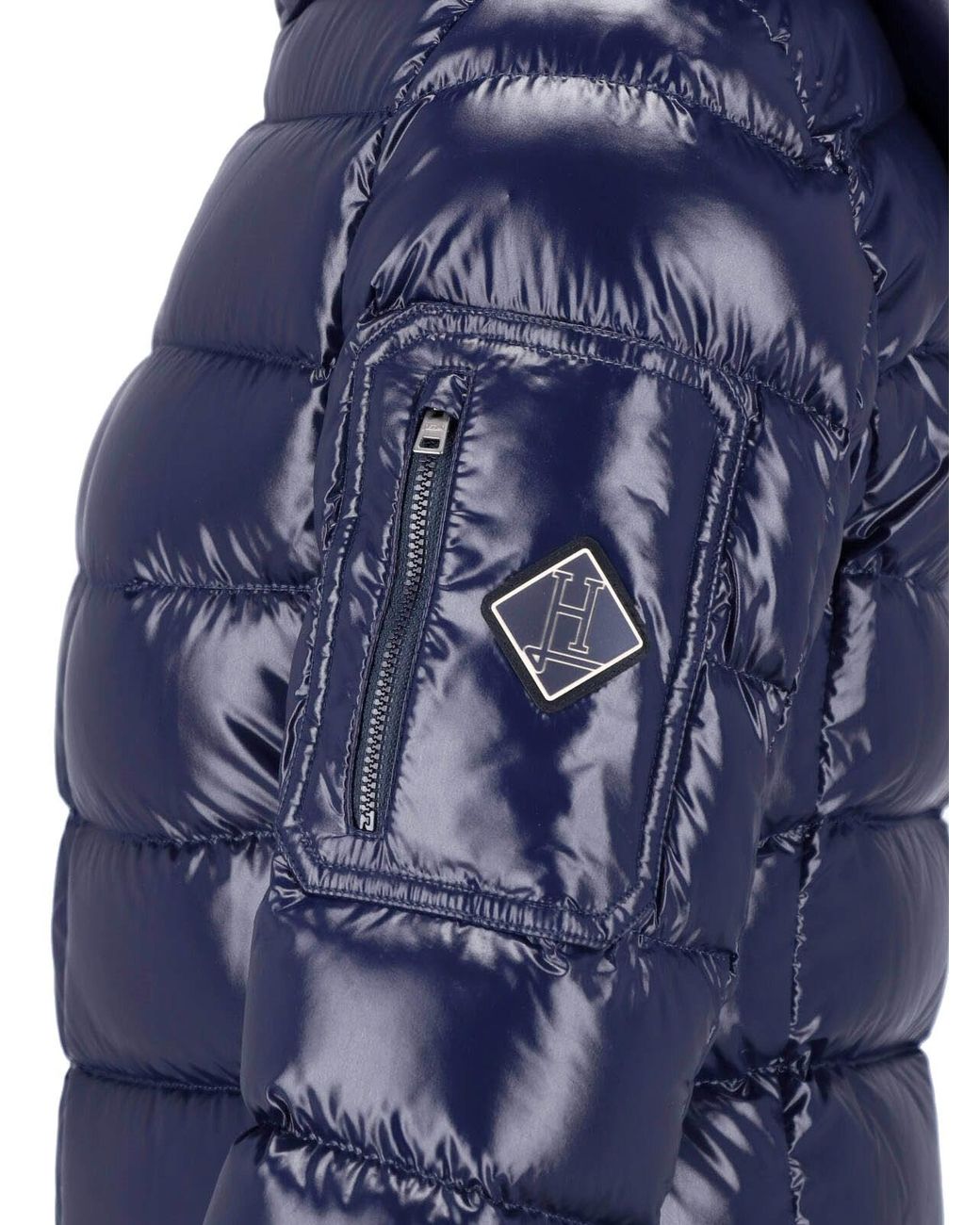 Herno Blue Hooded Puffer Jacket