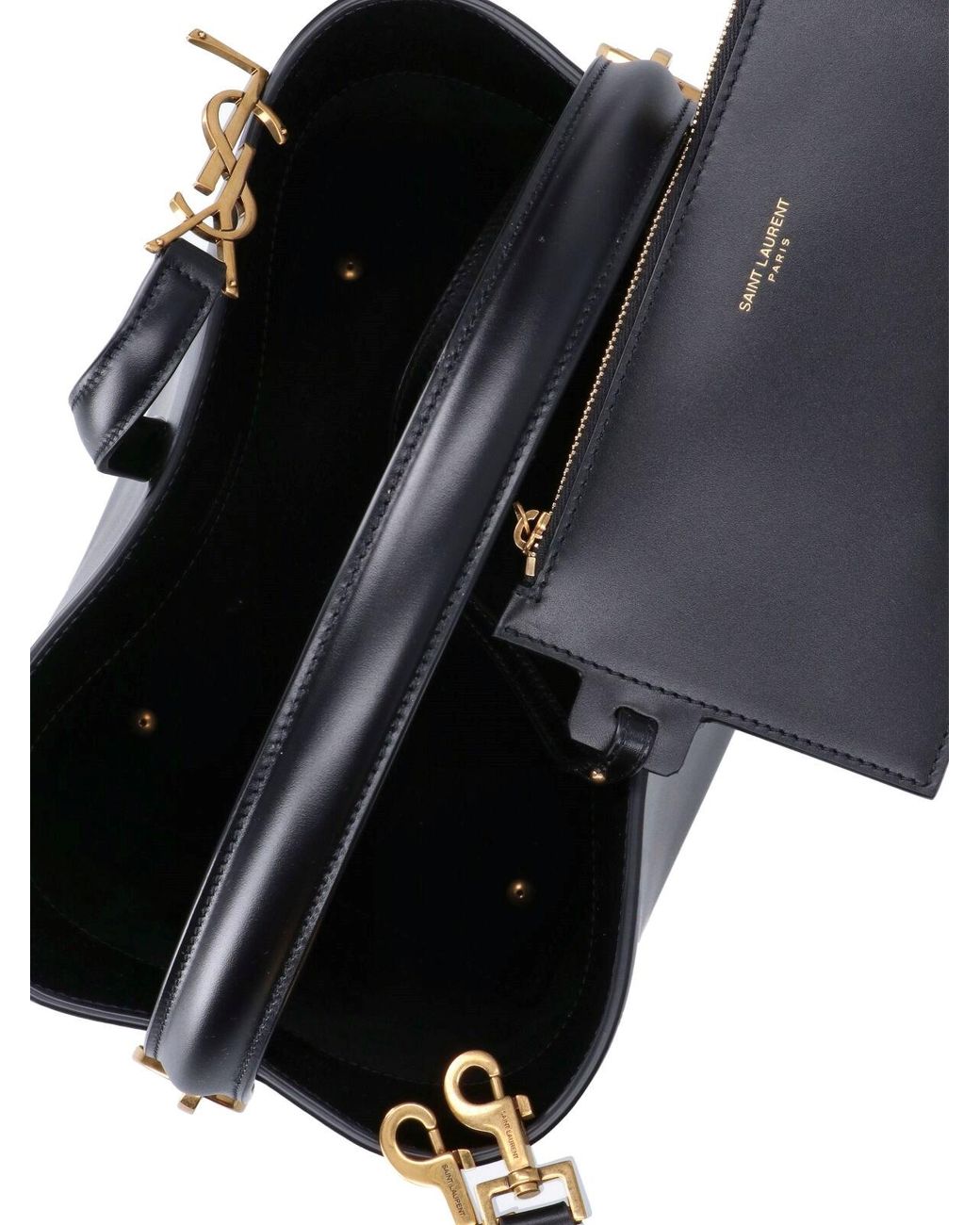 Saint Laurent Black Bucket Bag "Le 37"