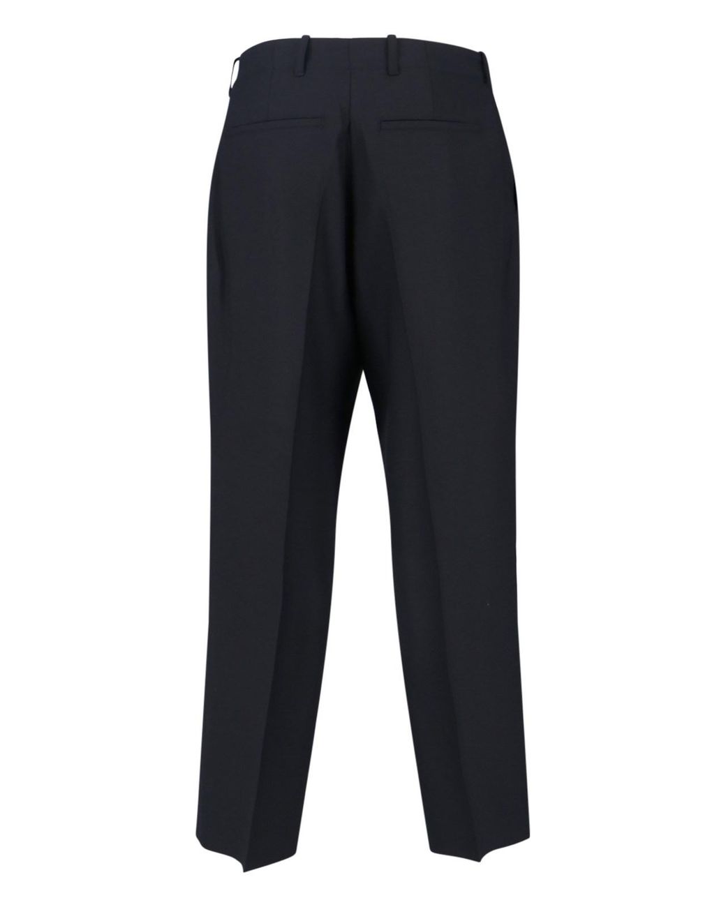Our Legacy Blue Straight-Leg Chino Pants With Mid-Rise Waist And Pleated Front for men