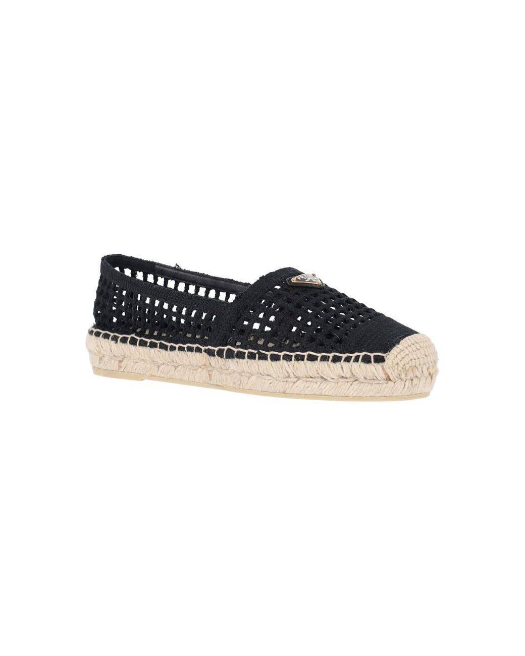 Prada Black Knitted Espadrilles