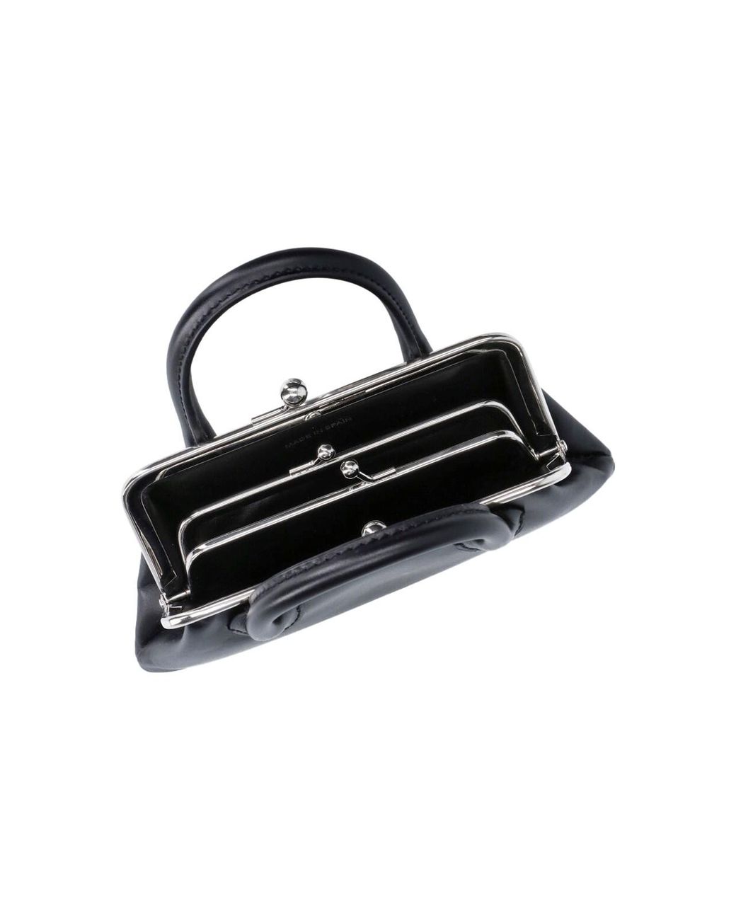 Comme des Garçons Black Mini Frame Kiss-Lock Top Handle Bag