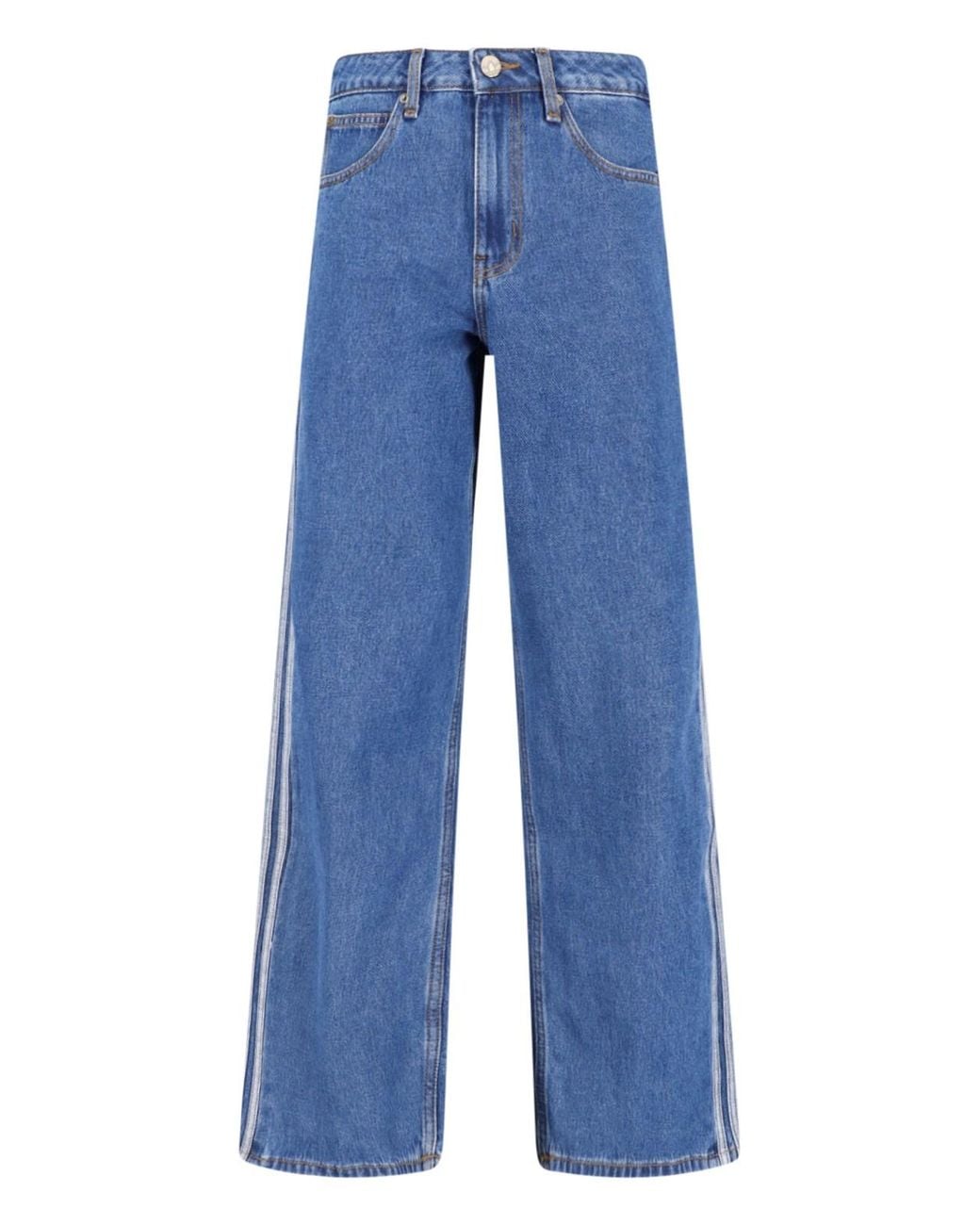 Adidas Blue Wide-Leg Denim Jeans
