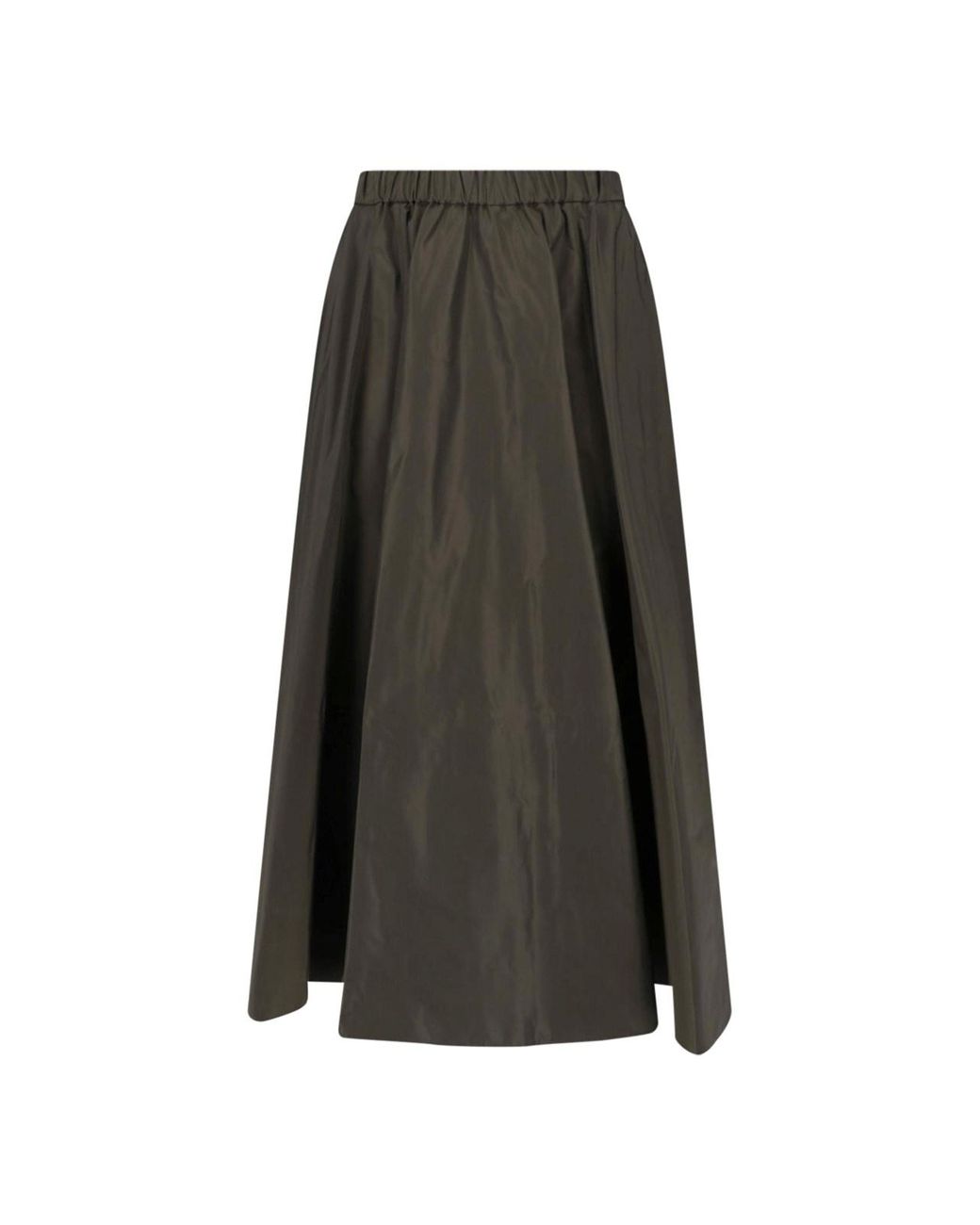 Aspesi Gray A-Line Midi Skirt