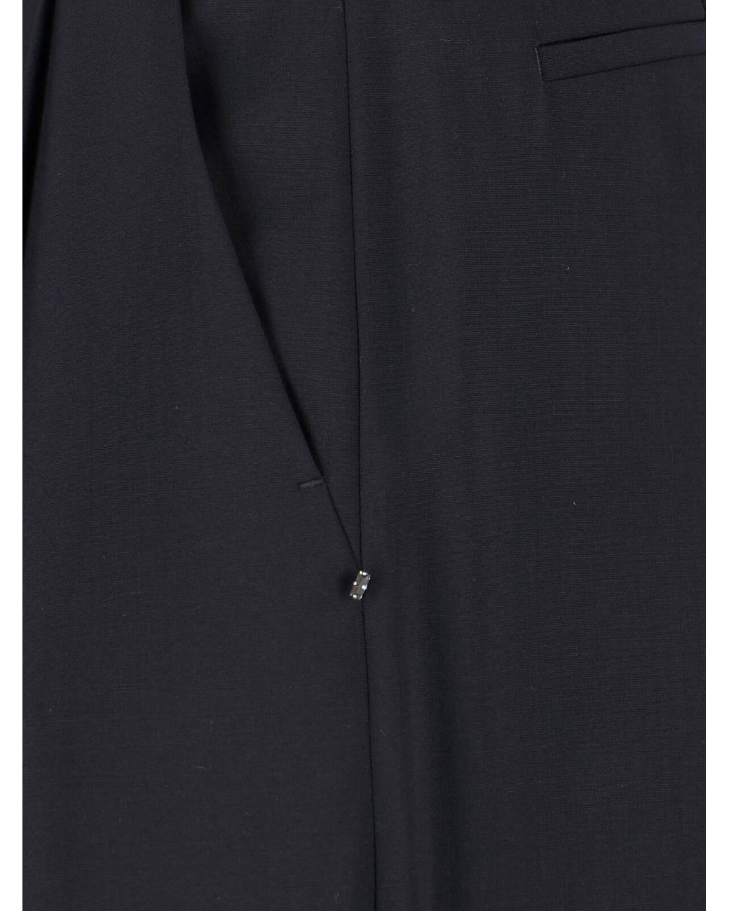 Sportmax Blue Wide-Leg Tailored Trousers With High Waist