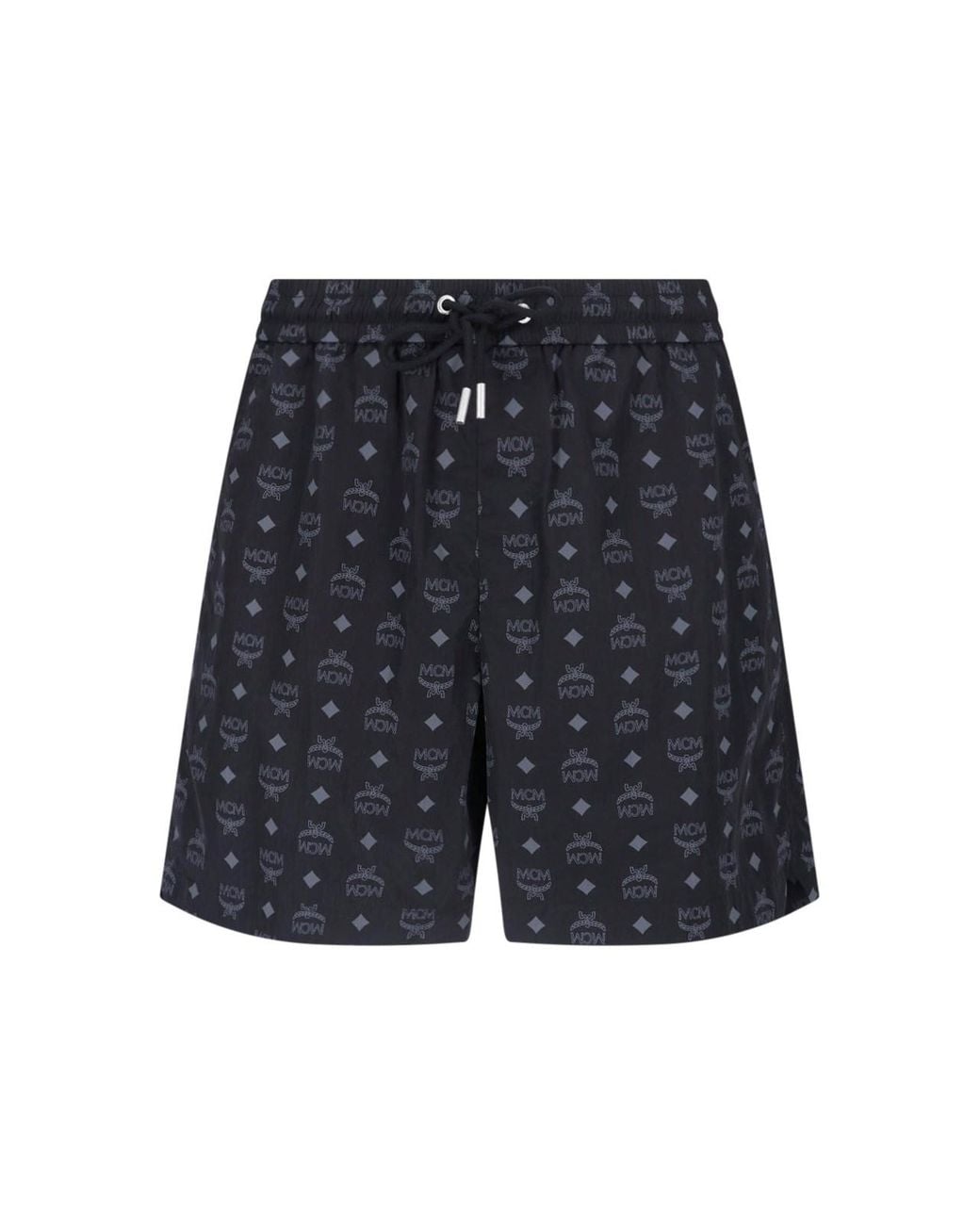 MCM Blue Beach Shorts Logo for men