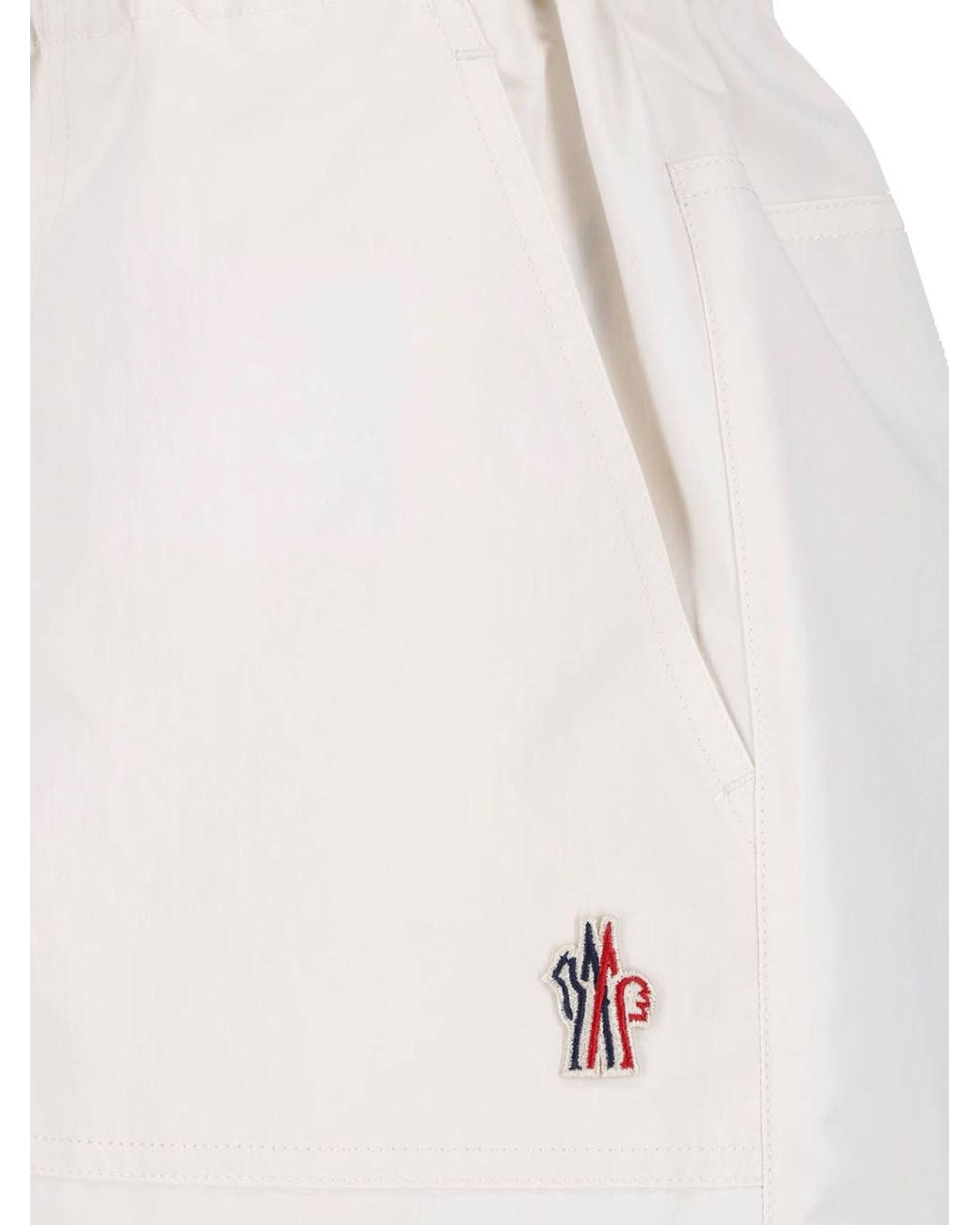 Moncler White Relaxed Drawstring Shorts