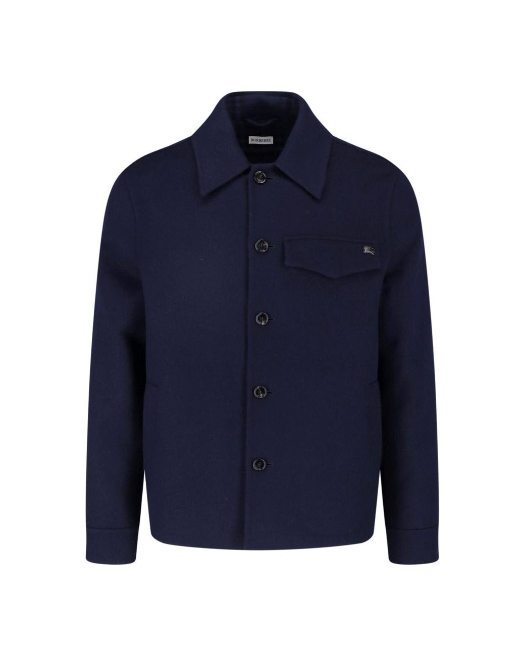 Burberry Blue 100% Wool Jacket for men