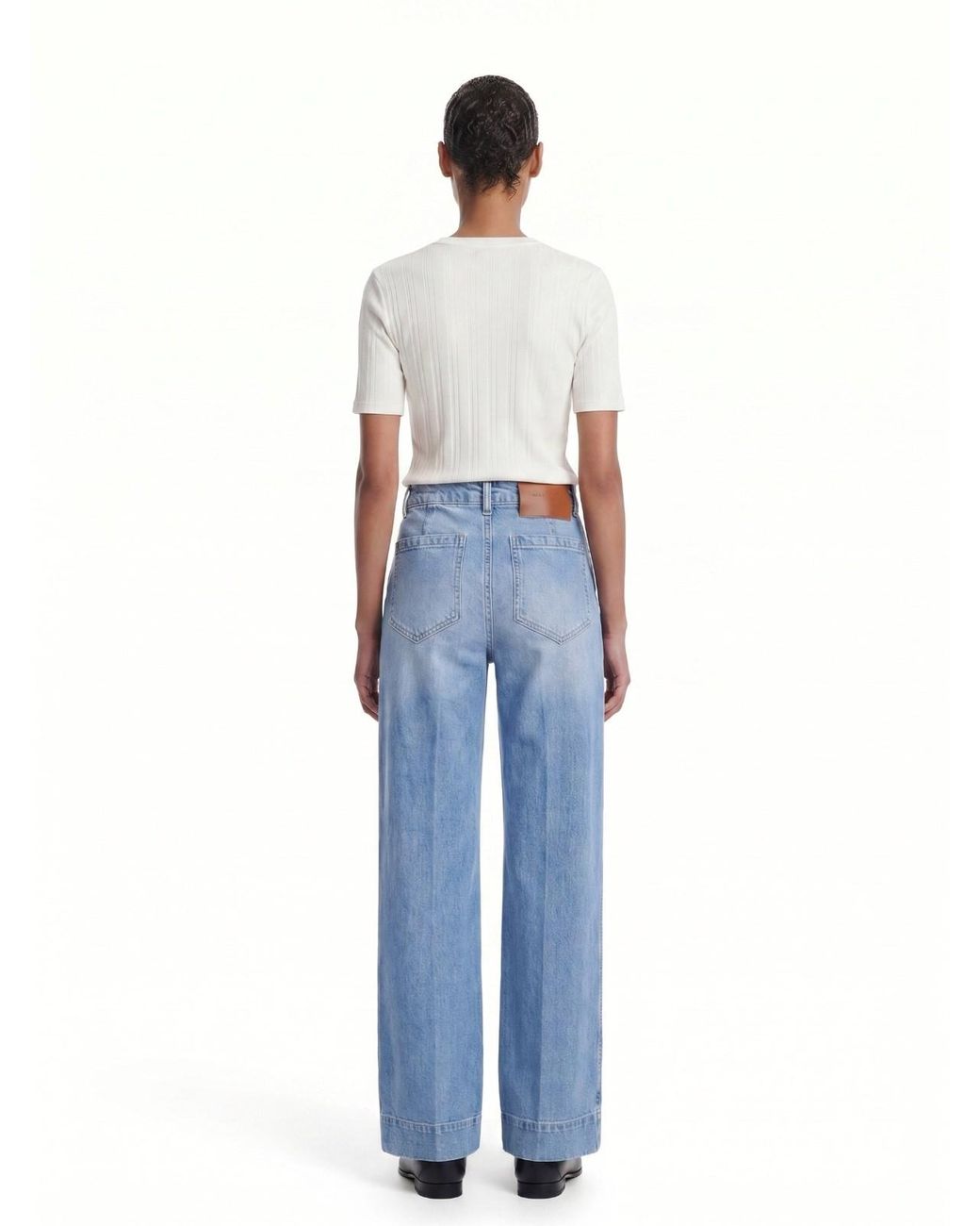 Victoria Beckham Blue Washed Denim Jeans For