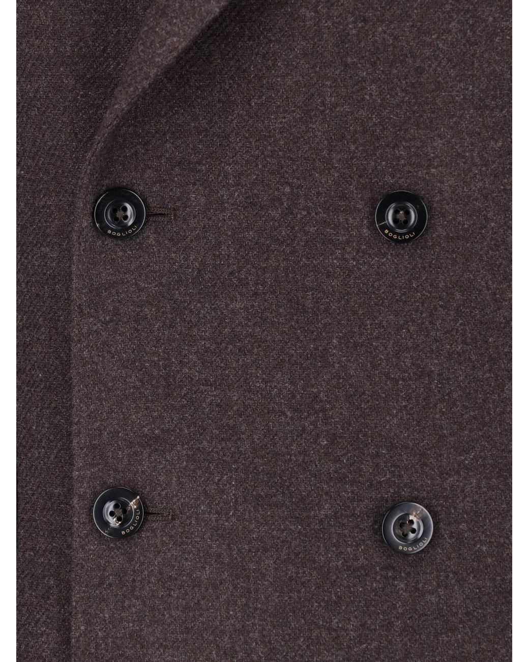 Boglioli Purple Double-Breasted Wool And Cashmere Blazer for men
