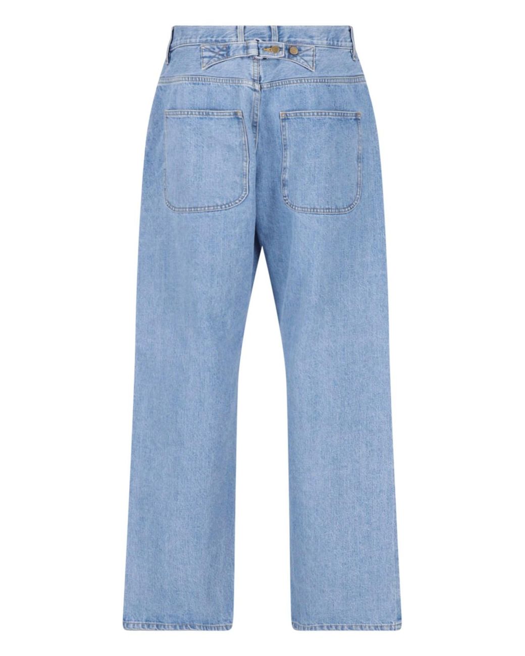 Thom Browne Blue Wide-Leg Jeans for men