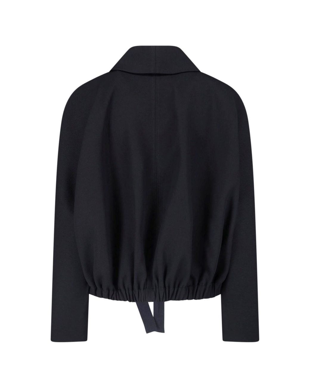 Victoria Beckham Black Cropped Jacket With Wide Collar