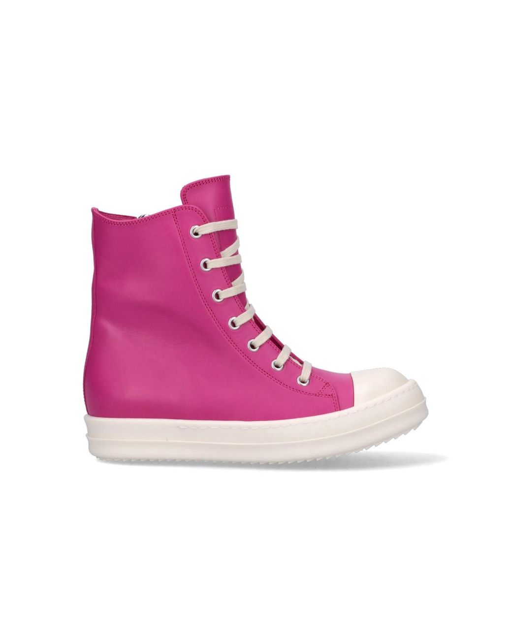 Rick Owens 'high Top Ramone' Sneakers in Pink | Lyst
