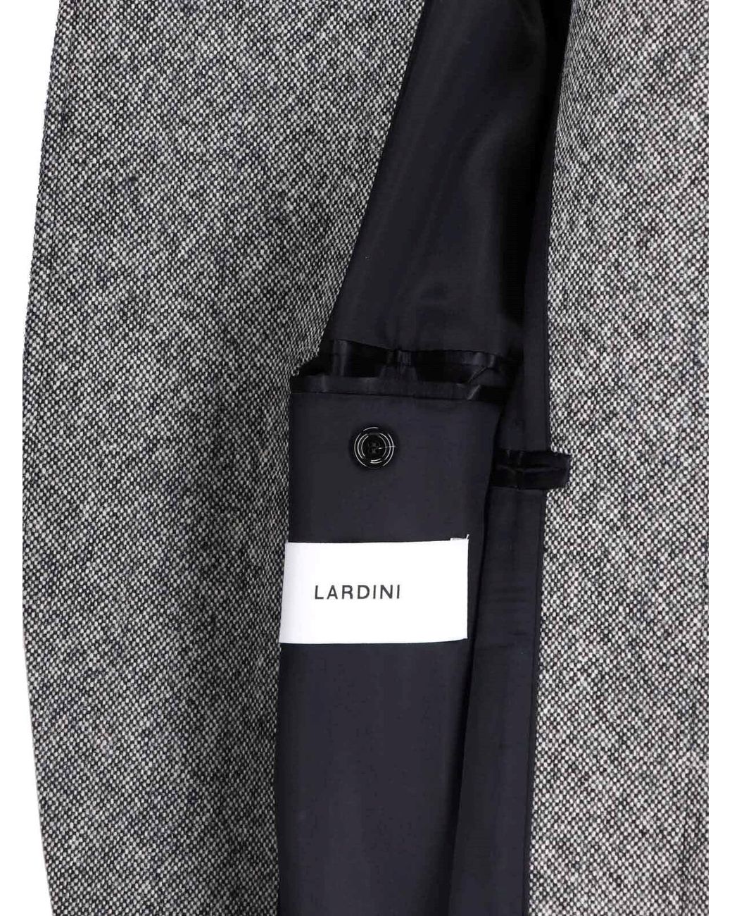 Lardini Gray Wool Coat for men