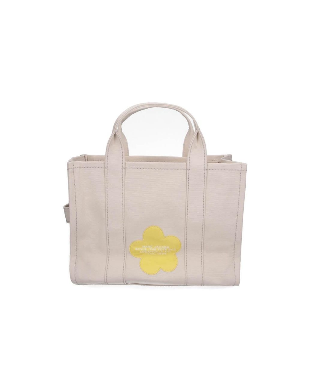 Marc Jacobs White Graphic Canvas Tote Bag