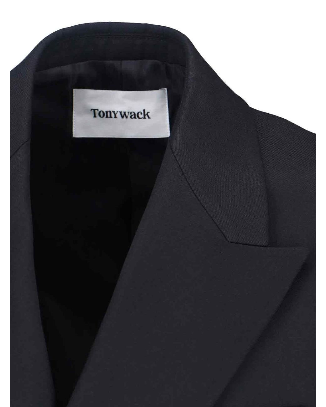 TONYWACK Blue Double-Breasted Blazer for men