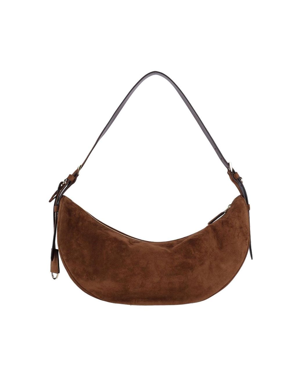 Prada Brown Demi-Lune' Large Shoulder Bag
