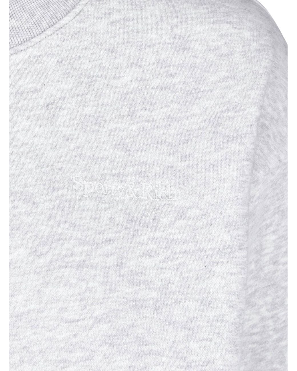 Sporty & Rich White Sporty Sweatshirt Sweater