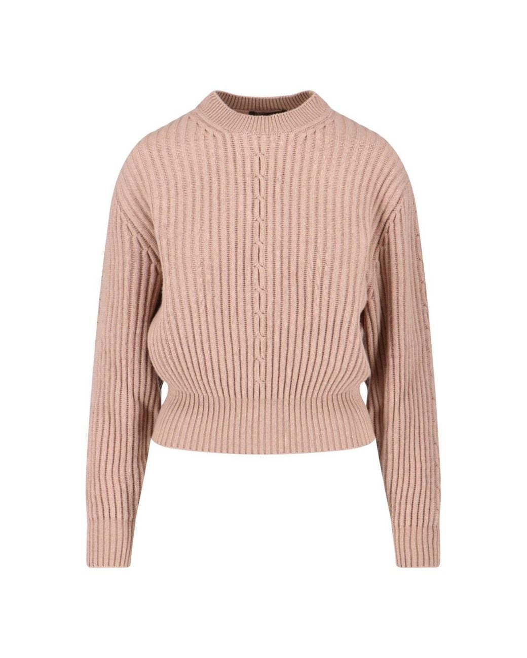 Loro Piana Pink Cashmere Crew Neck Sweater