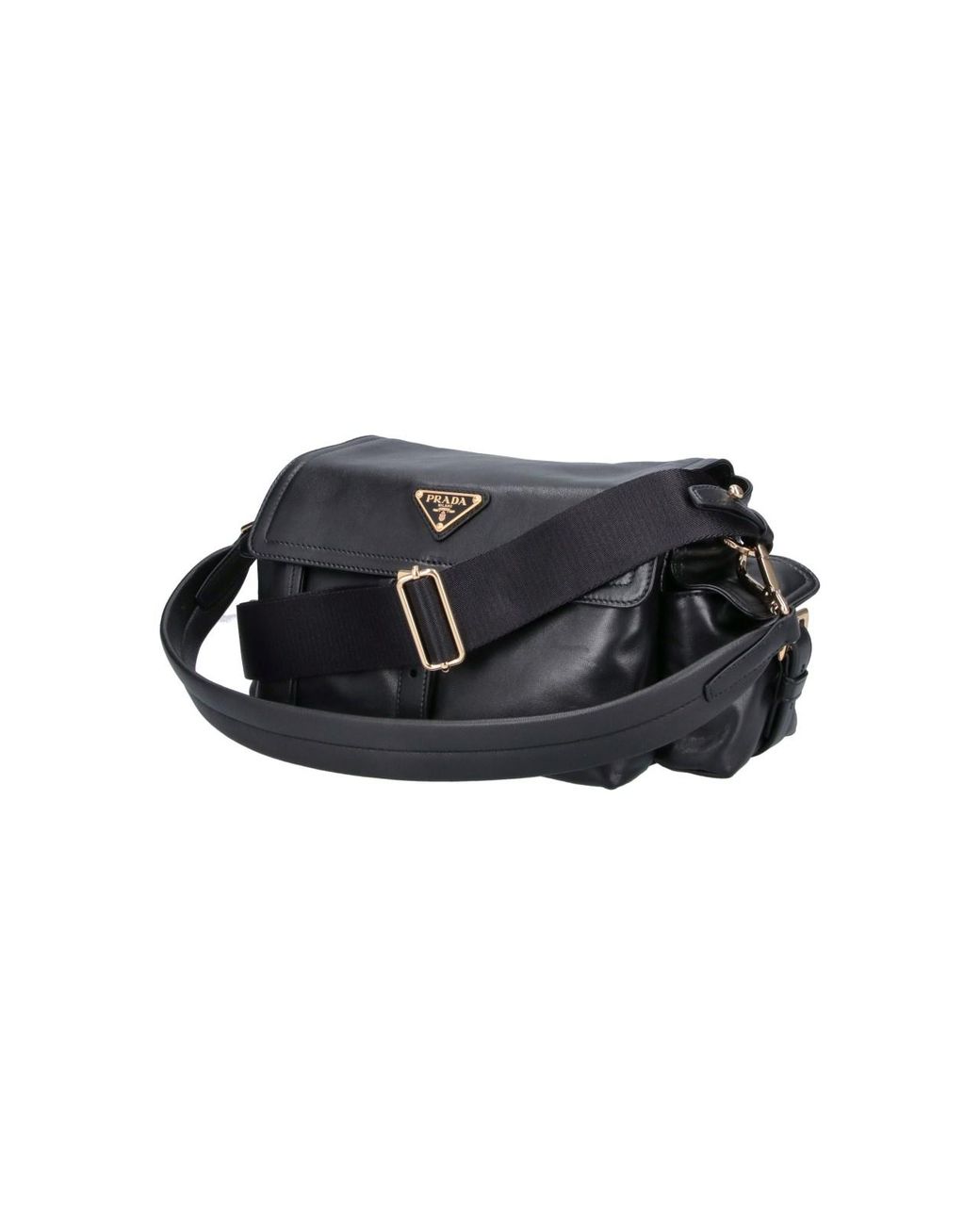 Borsa A Spalla Media "Explore" di Prada in Black