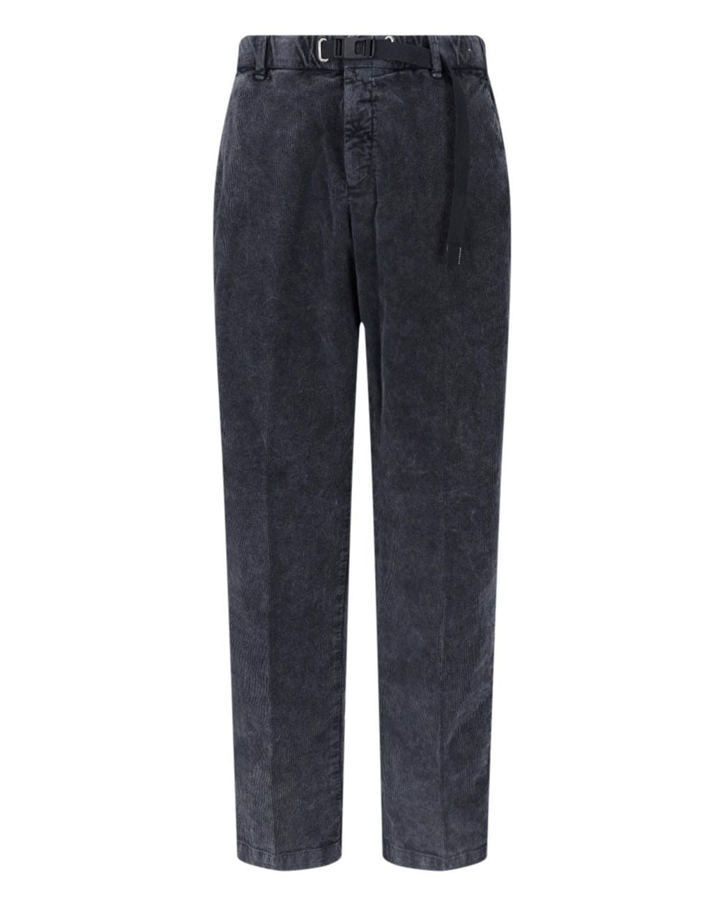 White Sand Blue Velvet Trousers for men