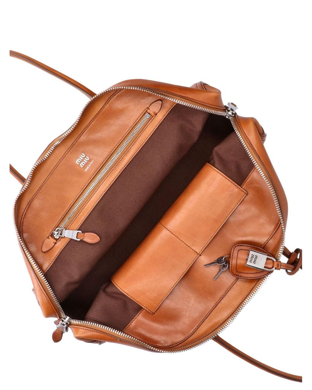 Miu Miu Brown Medium Bowling Bag “Vivant”