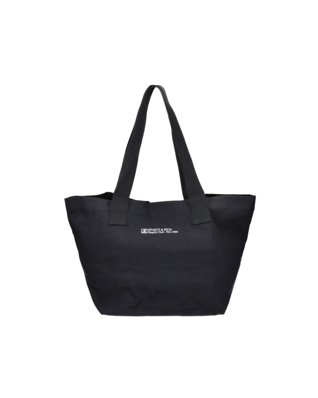 Sporty & Rich Black Printed Tote Bag