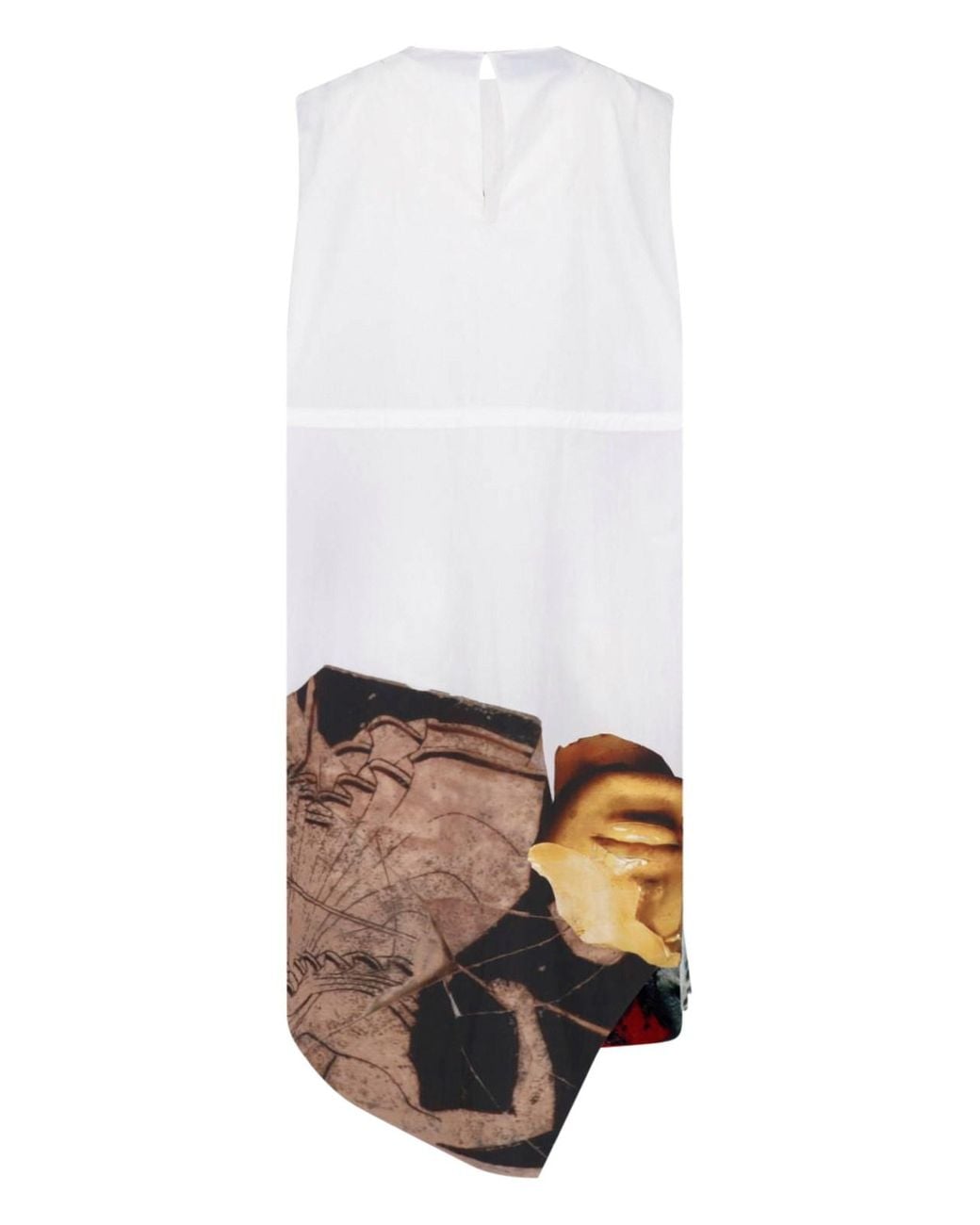 Prada White Printed Canvas Dress