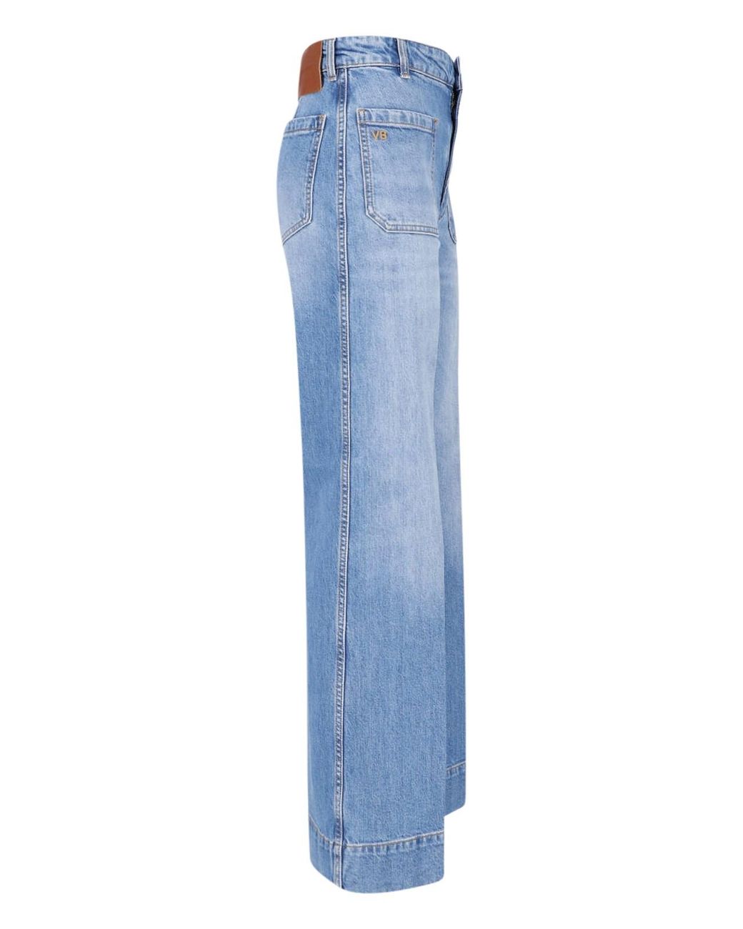 Victoria Beckham Blue Washed Denim Jeans For