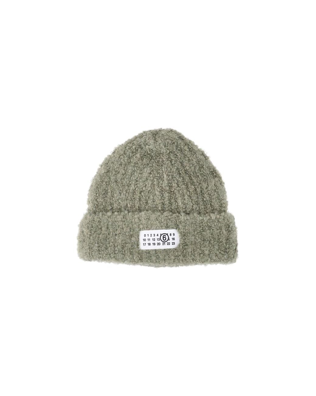 MM6 by Maison Margiela Green Knit Beanie